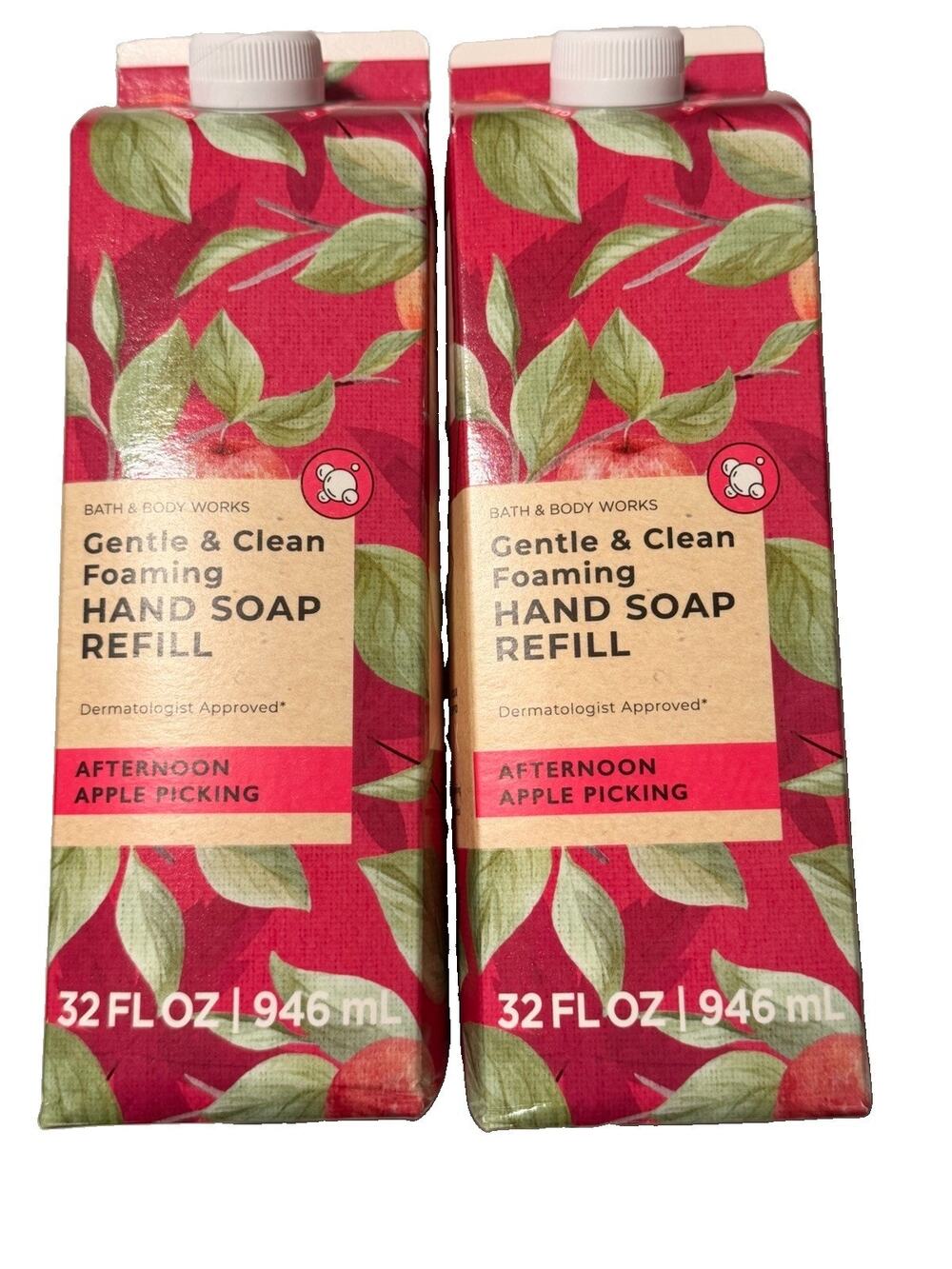 Set Of 2 Bath & Body Works AFTERNOON APPLE PICKING Foaming Hand Soap REFILL 32oz